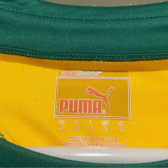 Vintage Puma Mens Small Green South Africa Mens Soccer Jersey - Picture 2 of 5